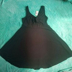 Black Torrid V Neck Swing Dress